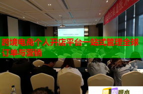 跨境电商个人开店平台一站式管理全球订单与营销