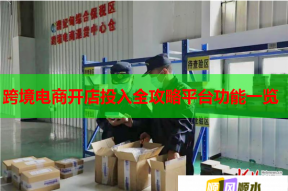 跨境电商开店投入全攻略平台功能一览