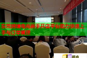 东莞跨境电商新手开店平台助力快速上手与订单管理