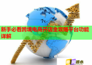 新手必看跨境电商开店全攻略平台功能详解
