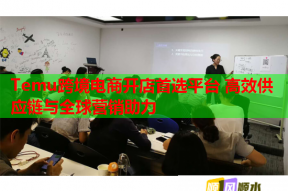 Temu跨境电商开店首选平台 高效供应链与全球营销助力