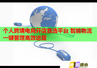 个人跨境电商开店首选平台 智能物流一键管理高效运营