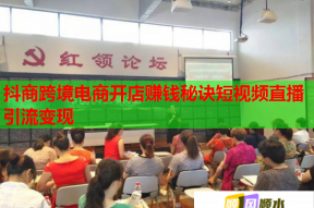 抖商跨境电商开店赚钱秘诀短视频直播引流变现